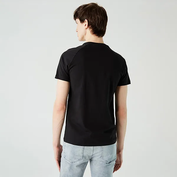 Áo Phông Nam Lacoste Slim Fit T-Shirt TH0203 03S Màu Đen Size 2