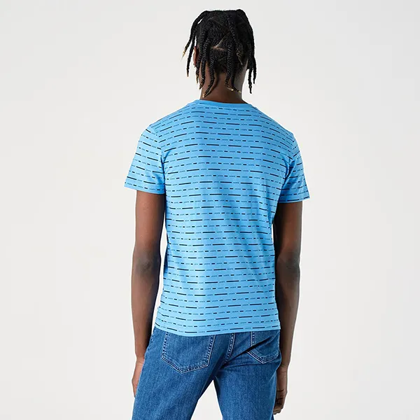 Áo Phông Nam Lacoste Slim Fit T-Shirt TH0219 19M Màu Xanh Nhạt Size 2