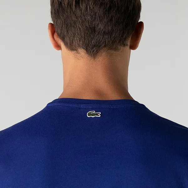 Áo Phông Nam Lacoste Slim Fit T-Shirt TH2207 07M Màu Xanh Dương Size 2