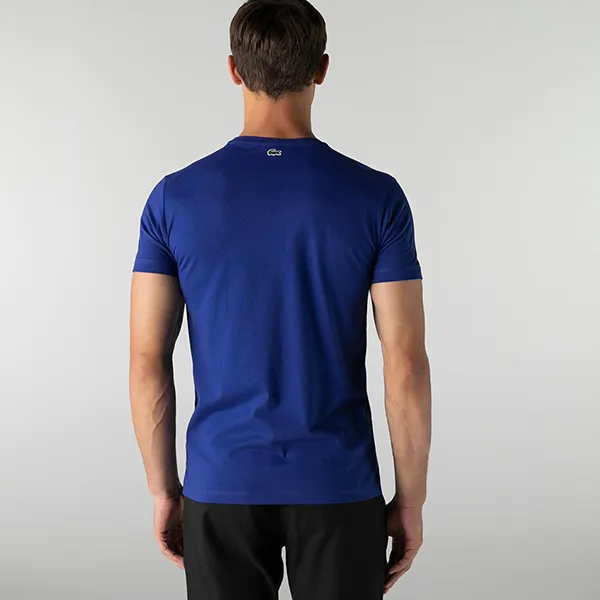Áo Phông Nam Lacoste Slim Fit T-Shirt TH2207 07M Màu Xanh Dương Size 2