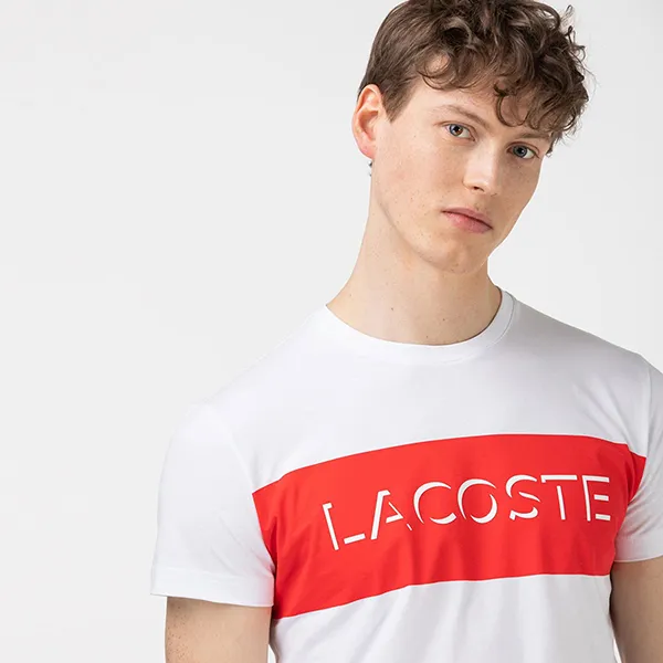 Áo Phông Nam Lacoste T-Shirt TH0102 02B Màu Trắng Size 2
