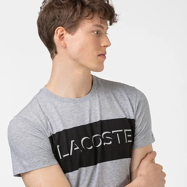 Áo Phông Nam Lacoste T-Shirt TH0102 02G Màu Xám Size 2