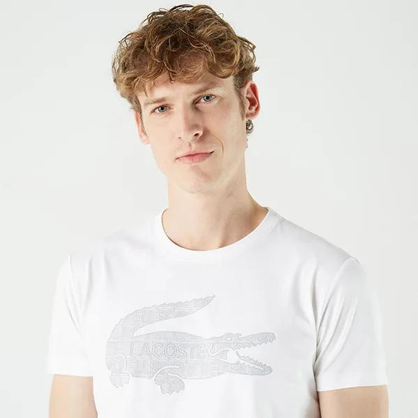 Áo Phông Nam Lacoste T-Shirt TH0208 08B Màu Trắng Size 2