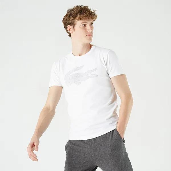 Áo Phông Nam Lacoste T-Shirt TH0208 08B Màu Trắng Size 2