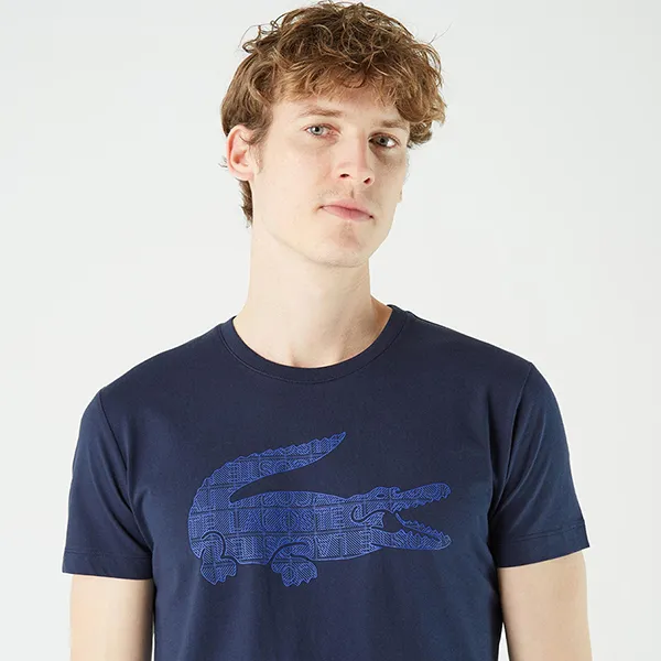Áo Phông Nam Lacoste T-Shirt TH0208 08L Màu Xanh Navy Size 2