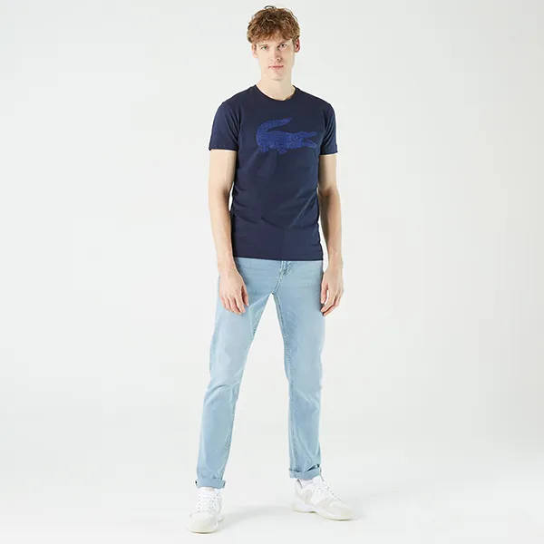 Áo Phông Nam Lacoste T-Shirt TH0208 08L Màu Xanh Navy Size 2