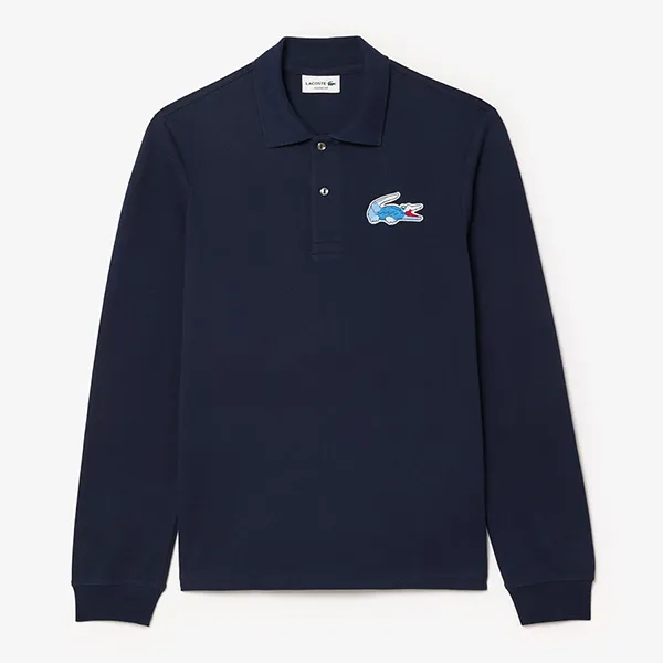 Áo Polo Dài Tay Nam Lacoste Classic Style Embroidered Badge L.12.12 PH6587 54N 166 Màu Xanh Navy Size 4