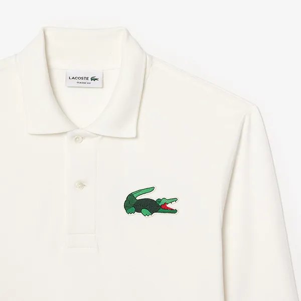 Áo Polo Dài Tay Nam Lacoste Classic Style Embroidered Badge L.12.12 PH6587 54N 70V Màu Trắng Size 4