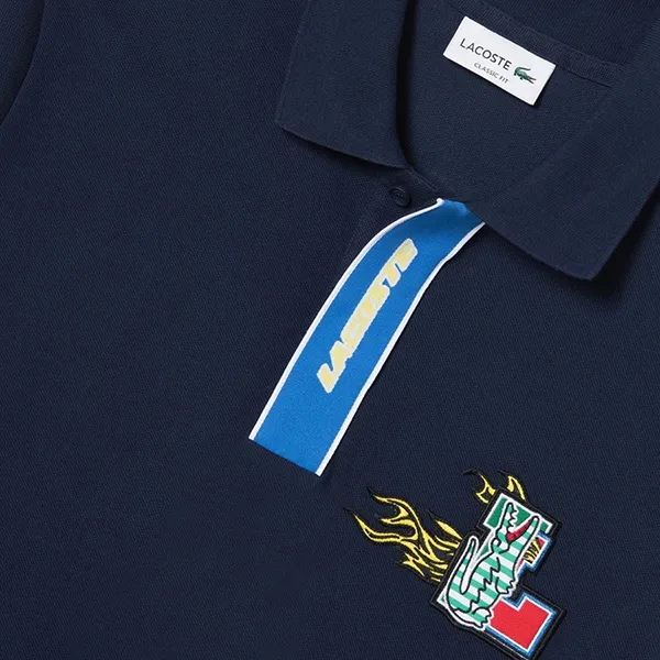 Áo Polo Dài Tay Nam Lacoste Polo Shirt PH2523-52N 166 Màu Xanh Navy Size 2