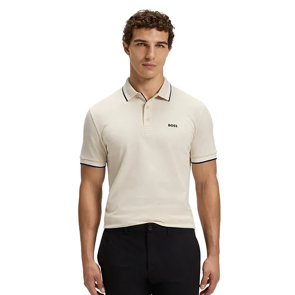 Áo Polo Nam Hugo Boss Cotton Polo Shirt 50469055 133 Màu Be Size S