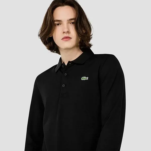 Áo Polo Nam Lacoste Common Daily Long-Sleeved Shirt DH2883 Màu Đen Size 2