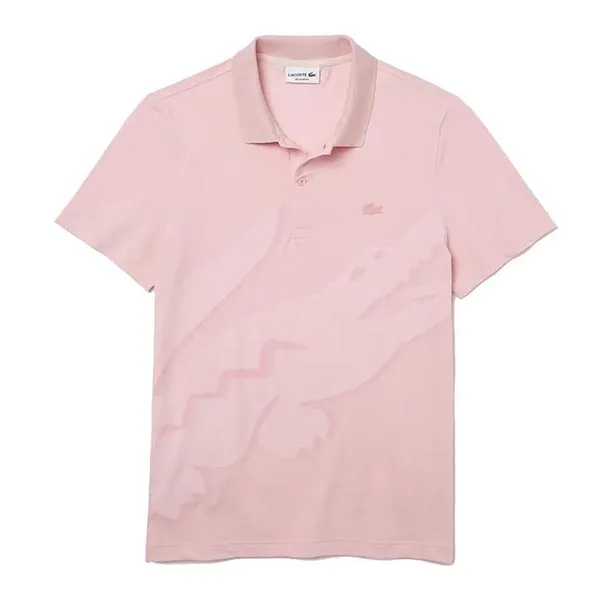 Áo Polo Lacoste Men's Regular Fit Stretch Organic Cotton Polo PH2049-51 Màu Hồng Nhạt Size 4