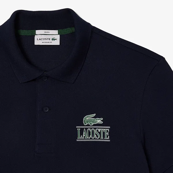 Áo Polo Nam Lacoste Regular Fit UV Protect Golf Polo Shirt PH1136 00 166 Màu Xanh Navy Size XS