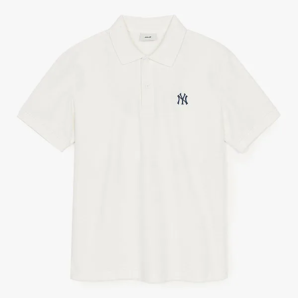 Áo Polo MLB Basic Comfortable Fit 3APQB0153 Màu Trắng Size S