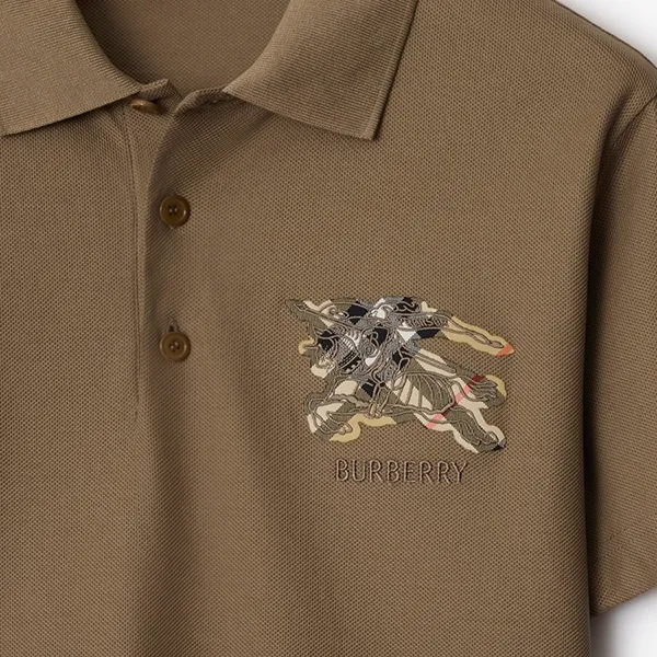 Áo Polo Nam Burberry EKD Check Cotton Shirt 81161191 Màu Nâu Đậm Size L