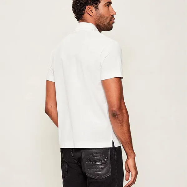 Áo Polo Nam Burberry Evan Ekd Slim Fit 8116118 Màu Trắng Size S