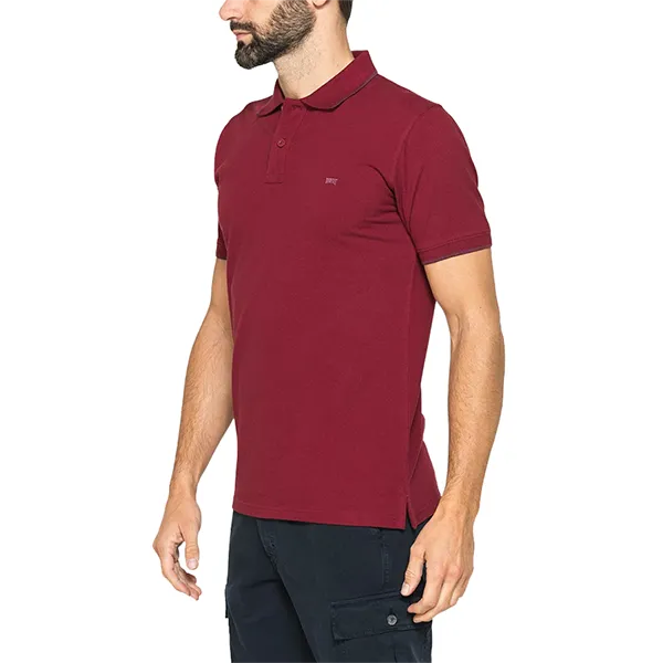 Áo Polo Nam Carrera Jeans Pique Cotton 819A0075A_491 Màu Đỏ Lựu Size M