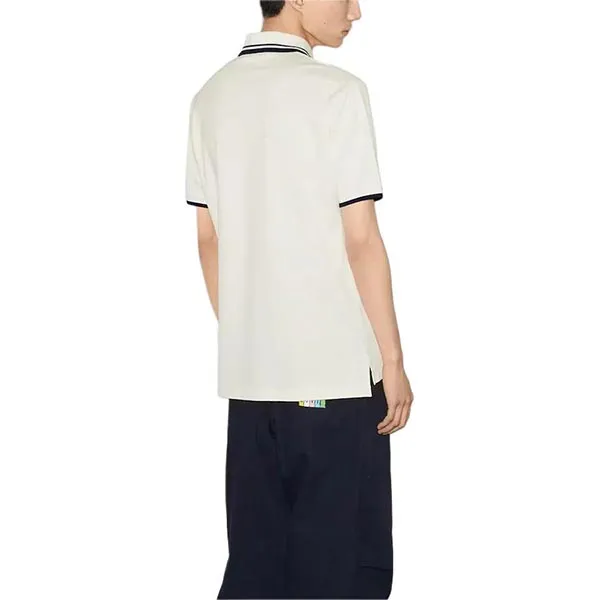 Áo Polo Nam Gucci Cotton Piquet Polo T-Shirt With Embroidery Màu Trắng Size L