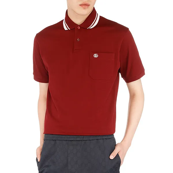 Áo Polo Nam Gucci GG Cotton 795174 XJHHM.6207_S_252 Màu Đỏ Size S