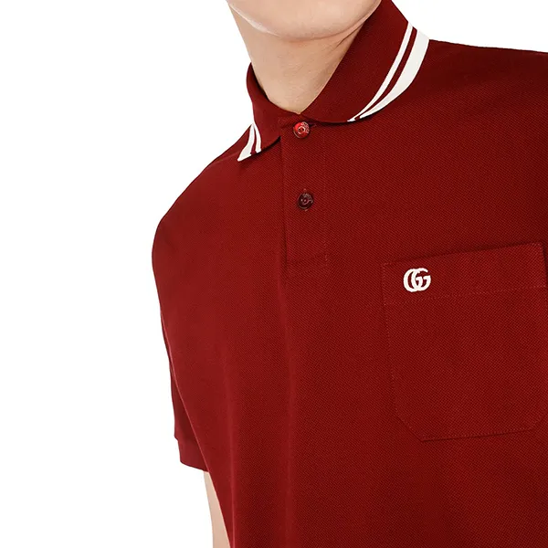 Áo Polo Nam Gucci GG Cotton 795174 XJHHM.6207_S_252 Màu Đỏ Size S