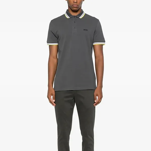 Áo Polo Nam Hugo Boss Cotton Polo Shirt 50469055 029 Màu Xám Đậm Size S