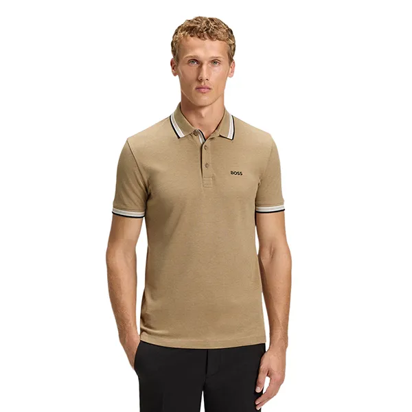 Áo Polo Nam Hugo Boss Cotton Polo Shirt 50469055 266 Màu Beige Size L
