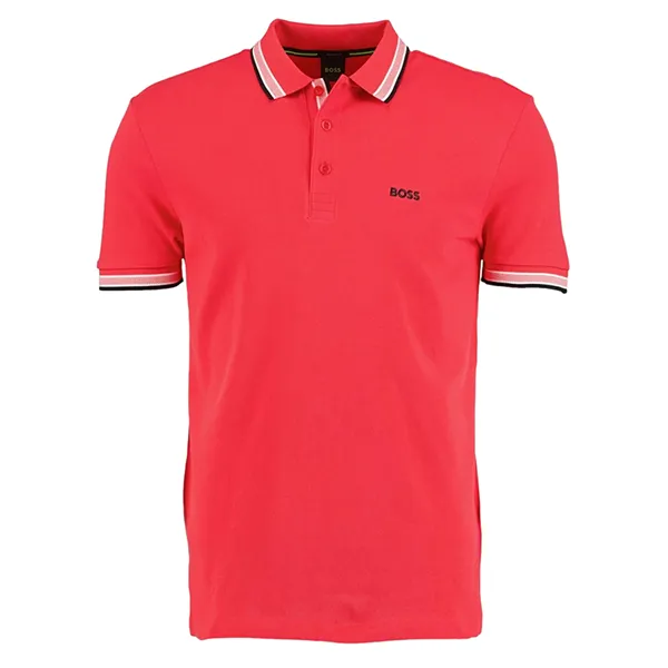 Áo Polo Nam Hugo Boss Paddy Polo Shirt In Cotton Piqué 50469055 641 Màu Hồng Đậm Size S