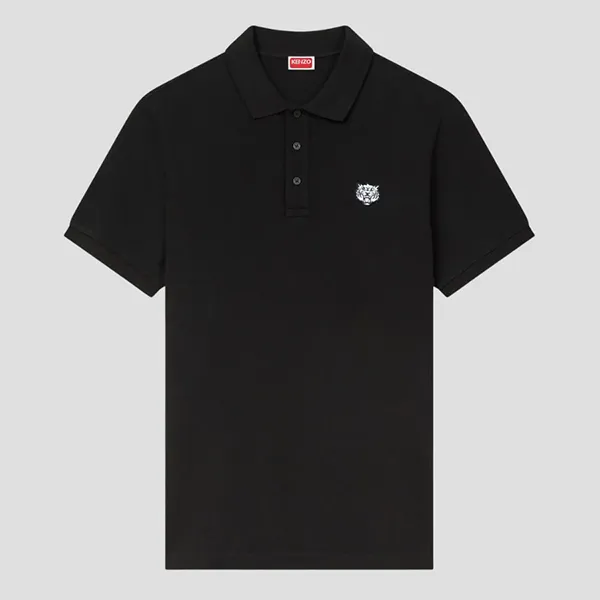 Áo Polo Nam Kenzo Logo Tiger-embroidered In Black PFF65P01524PU99J Màu Đen Size M