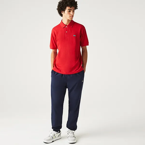 Áo Polo Nam Lacoste Classic Fit Speckled Print Cotton Pique PH2363 7CQ Màu Đỏ Size 3