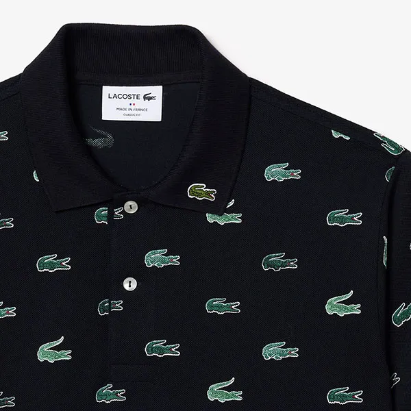 Áo Polo Nam Lacoste Men's Classic Fit Multi Croc Original L.12.12 PH3562 00 HDE Màu Xanh Đen Size L