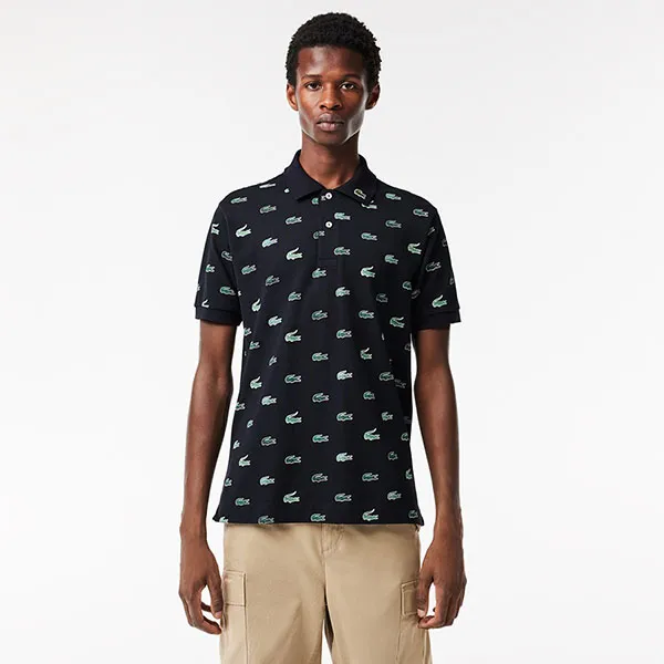Áo Polo Nam Lacoste Men's Classic Fit Multi Croc Original L.12.12 PH3562 00 HDE Màu Xanh Đen Size L