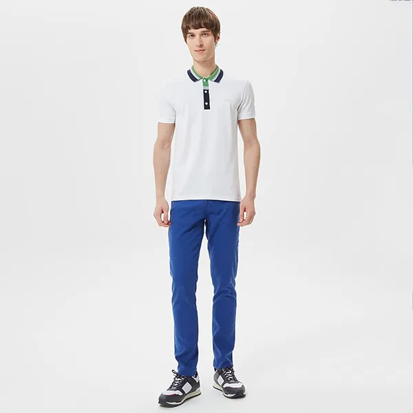 Áo Polo Nam Lacoste Color Blocked White PH0309 Màu Trắng Size 2