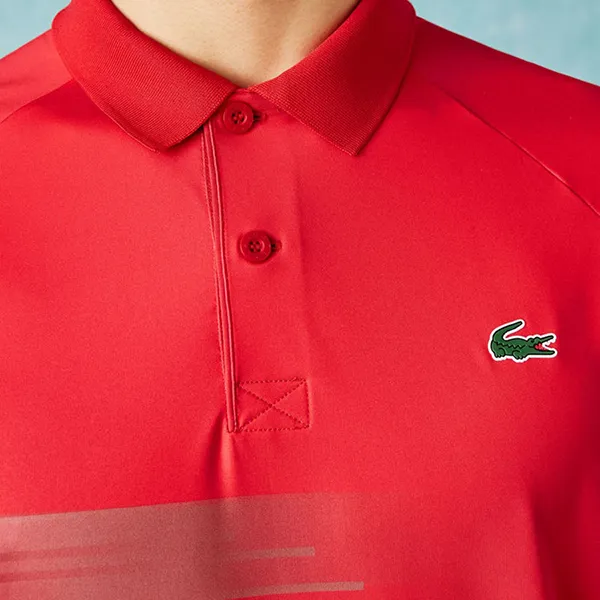 Áo Polo Nam Lacoste Men's DH0853 Novak Djokovic Màu Đỏ Size 3