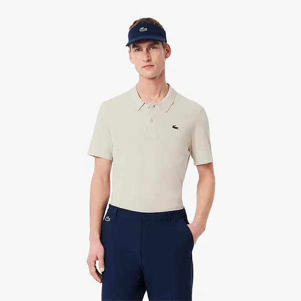 Áo Polo Nam Lacoste Men's Golf Polo Shirt Short Sleeve AH934110 ZAM Màu Be Size 3