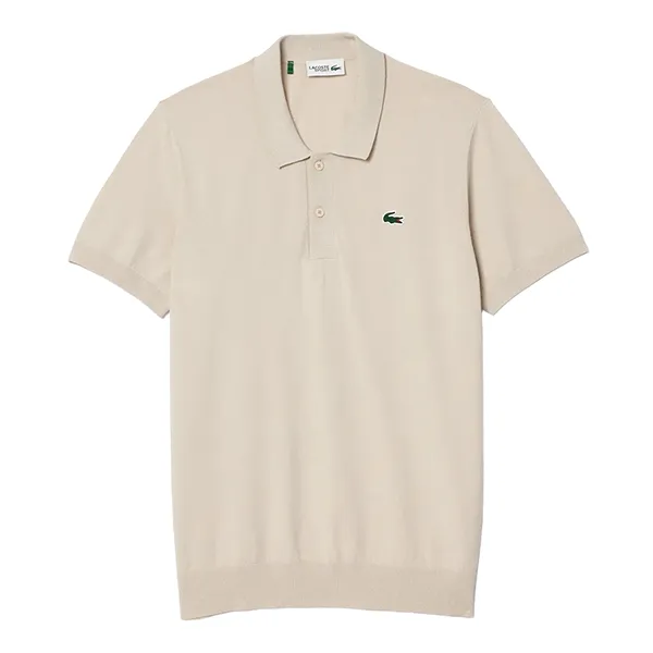 Áo Polo Nam Lacoste Men's Golf Polo Shirt Short Sleeve AH934110 ZAM Màu Be Size 3