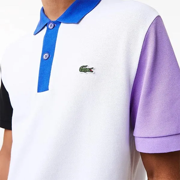 Áo Polo Nam Lacoste Men's Regular Fit Colorblock Cotton Petit Piqué PH9536 LUC Màu Trắng Size 3