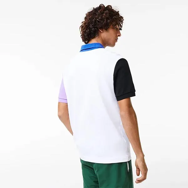 Áo Polo Nam Lacoste Men's Regular Fit Colorblock Cotton Petit Piqué PH9536 LUC Màu Trắng Size 3
