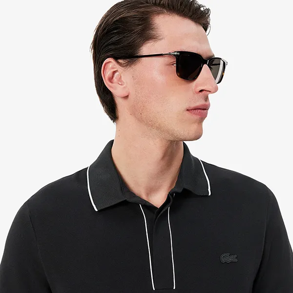 Áo Polo Nam Lacoste Men's Regular Fit Paris Stretch Piqué Polo PH8184 51 031 Màu Đen Size 4