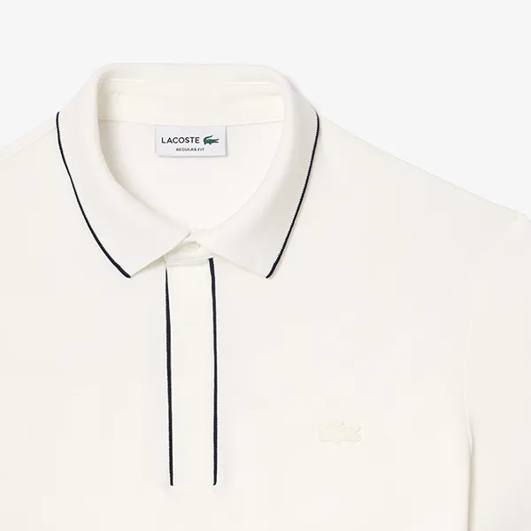 Áo Polo Nam Lacoste Men's Regular Fit Paris Stretch Piqué Polo PH8184 51 70V Màu Trắng Size 3
