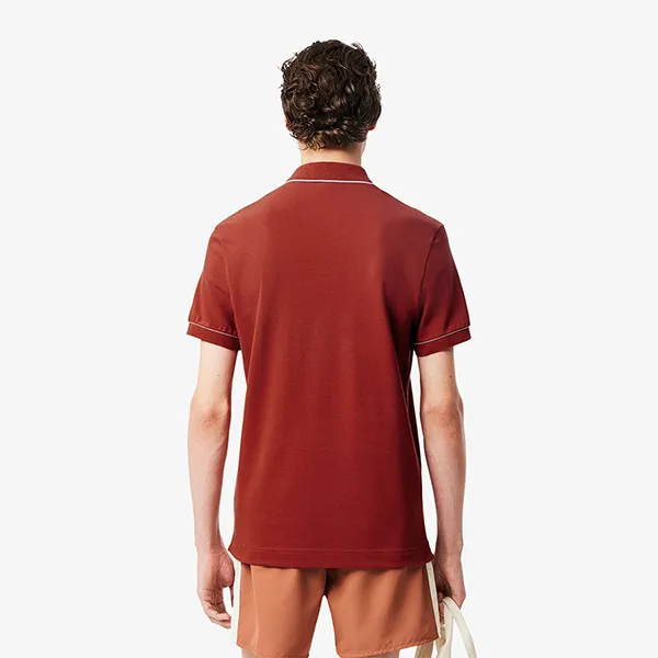 Áo Polo Nam Lacoste Men's Regular Fit Paris Stretch Piqué Polo PH8184 51 AFS Màu Nâu Size 4