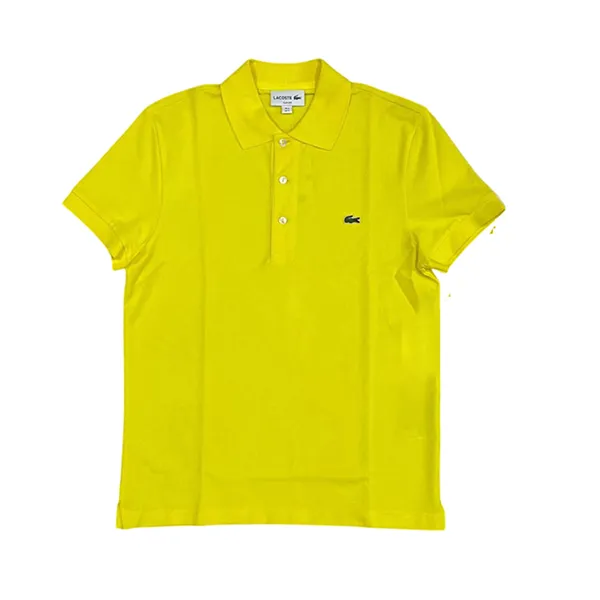Áo Polo Nam Lacoste Men's Regular Fit Stretch Cotton Piqué Màu Vàng Chanh Size 4