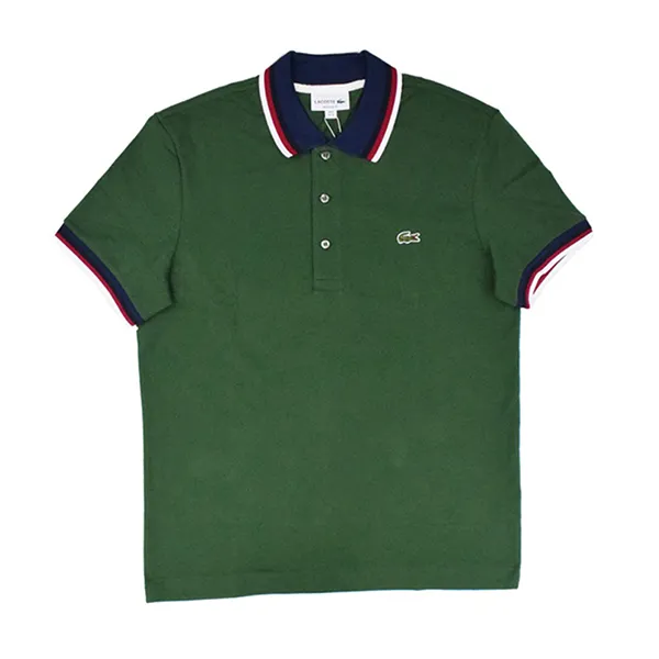 Áo Polo Nam Lacoste Men's Regular Fit Stretch Cotton Piqué PH3461-SMI Màu Xanh Lá Size 4