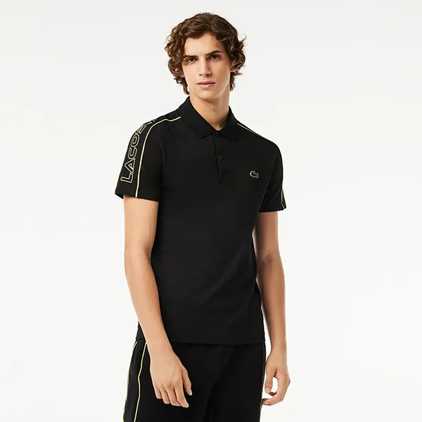 Áo Polo Nam Lacoste Men's Slim Fit Movement Technical Piqué PH1426-00 Màu Đen Size 3