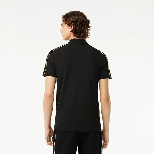 Áo Polo Nam Lacoste Men's Slim Fit Movement Technical Piqué PH1426-00 Màu Đen Size 3