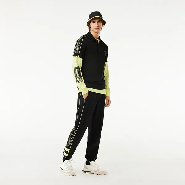 Áo Polo Nam Lacoste Men's Slim Fit Movement Technical Piqué PH1426-00 Màu Đen Size 3
