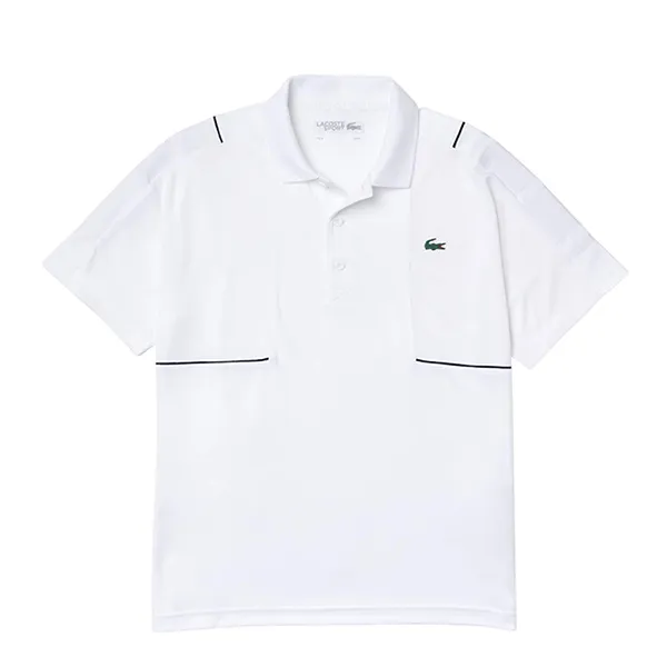 Áo Polo Nam Lacoste Men's Sport Piqué And Mesh DH0859 522 Màu Trắng Size 4