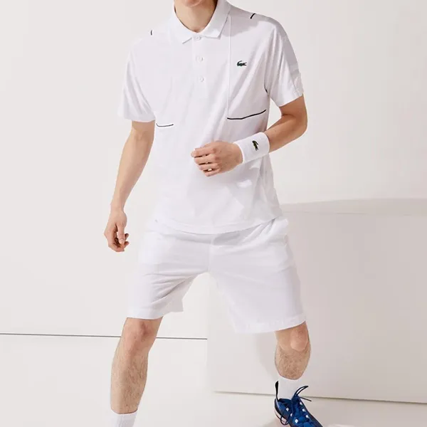 Áo Polo Nam Lacoste Men's Sport Piqué And Mesh DH0859 522 Màu Trắng Size 4