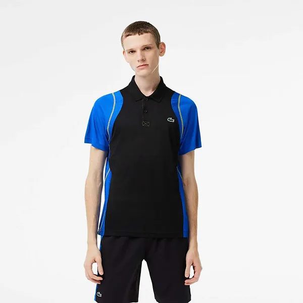 Áo Polo Nam Lacoste Men's Tennis PH5180 00 XIS Màu Đen/Xanh Size XS