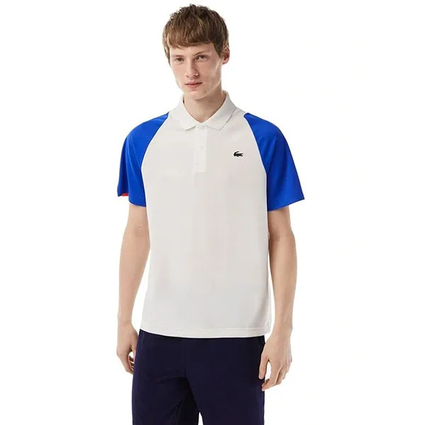 Áo Polo Nam Lacoste Men’s Tennis Recycled DH5042 00 9TG Trắng Phối Màu Size XS