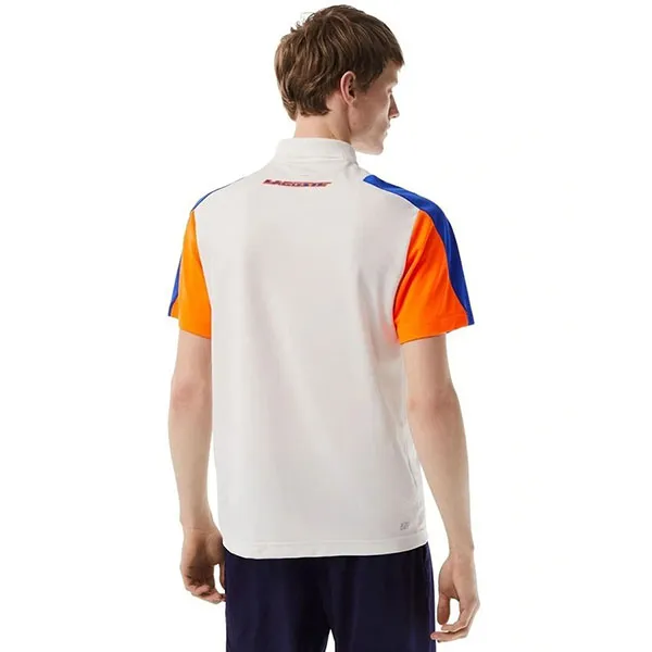 Áo Polo Nam Lacoste Men’s Tennis Recycled DH5042 00 9TG Trắng Phối Màu Size XS